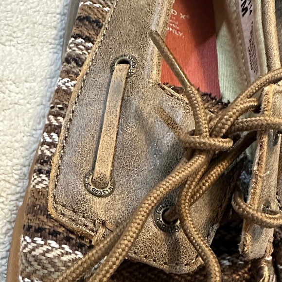 Twisted X Women's Brown Striped Boat Shoes - Picture 8 of 11